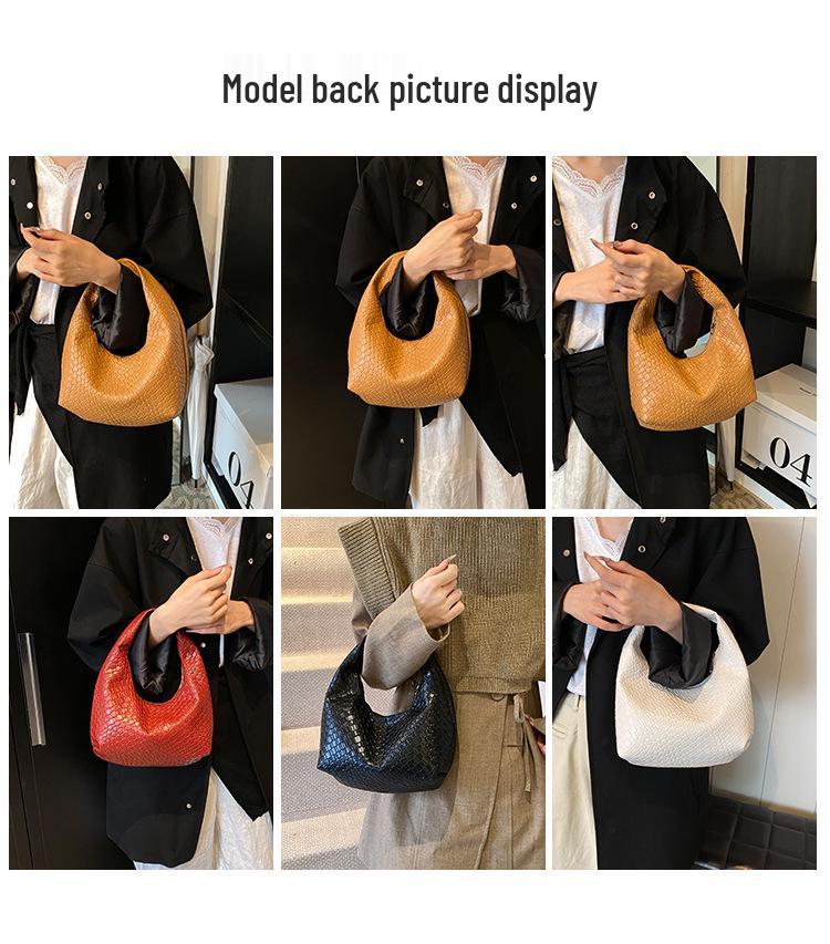 Французская роскошная женская сумка-полумесяц - 2024 Универсальная модная сумка-пельмень на плечо