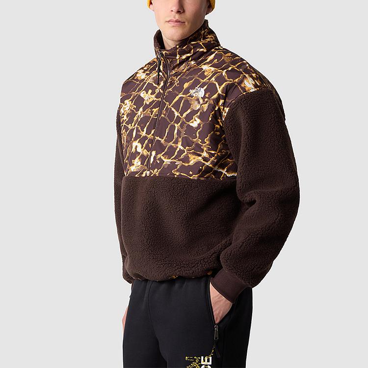The North Face Толстовки Мужские Коричневые Стойка Толстые Обычные NF0A5IXI-OS6