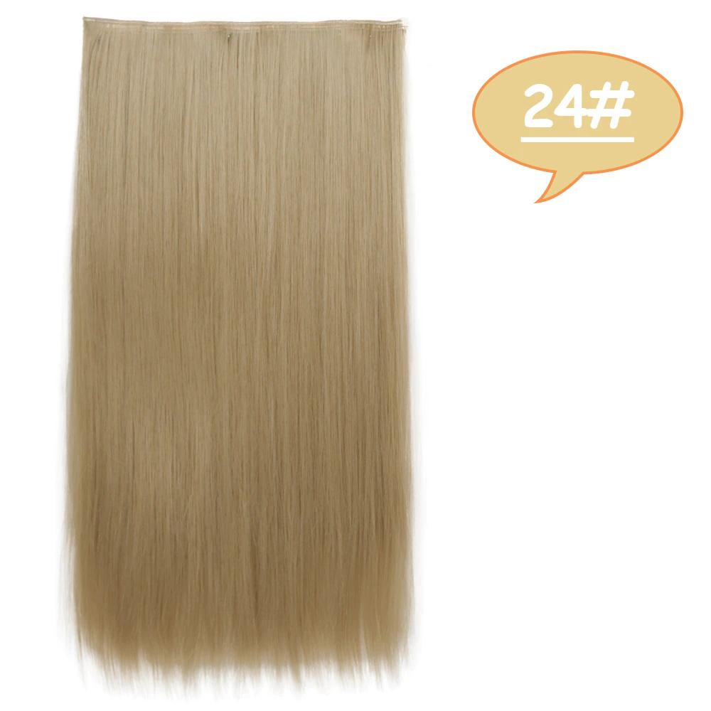MISS WIG Μακριά Κυματιστά Χτενίσματα Συνθετική 5 Κλιπ Σε Επέκταση Μαλλιών 22 Ίντσες/32 Ίντσες Ανθεκτικές στη Θερμότητα Τρέσες Μαλλιών Καφέ Μαύρο