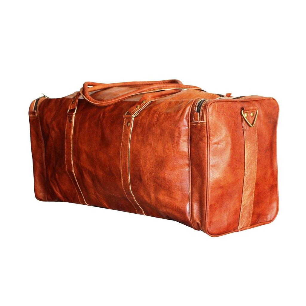 Мужская ретро винтажная коричневая кожаная дорожная сумка Duffle большая спортивная сумка