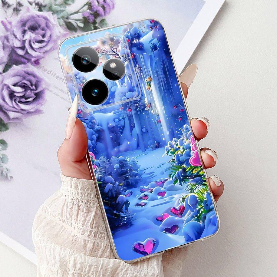 Чехол для Realme GT7 2025 RMX6688 Чехол Новая Мода Цветочный Мраморный Мягкий Силиконовый Чехол для Телефона Для Realme GT 7 Pro 7T Realme7 Fundas