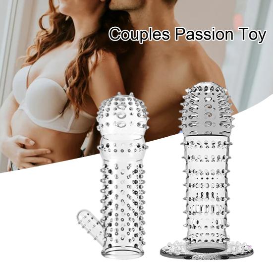 Faux Crystal Penis Sleeve Men Penis Touch-Real Cover Cock Enlargement Dick Extender Enhanced Intimacy Sex Product