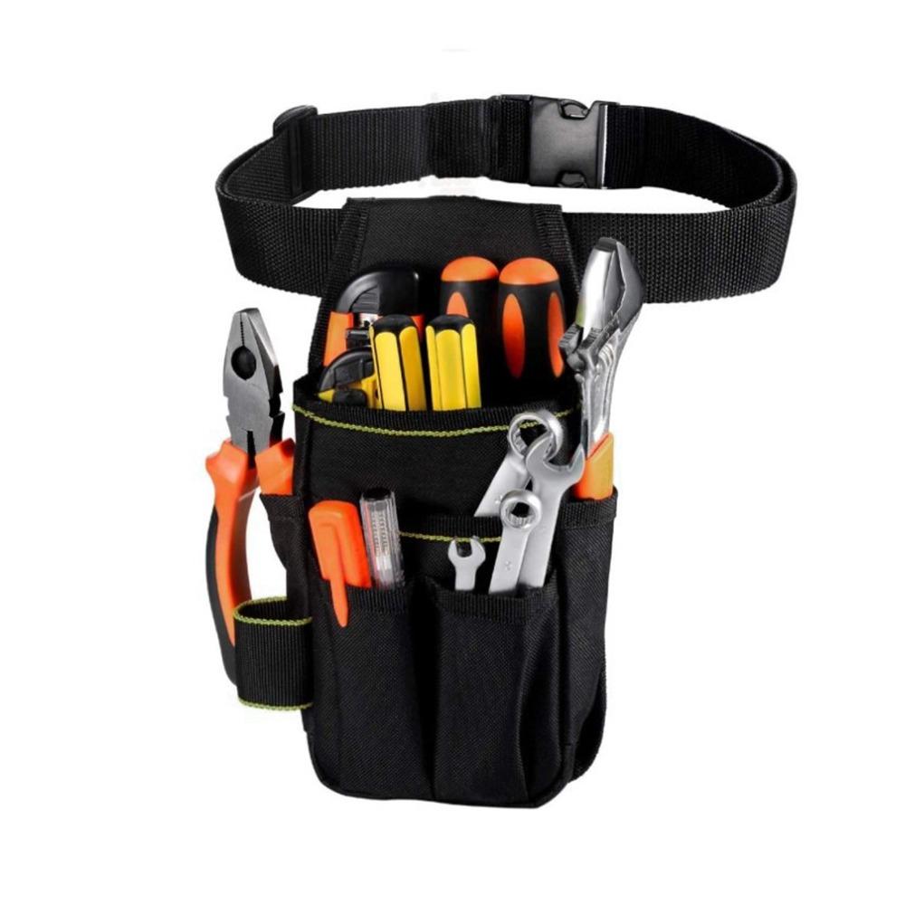 Oxford Cloth Tool Belt Pouch Multiple Pockets Tool Pouch Durable Waist Bag Maintenance Work