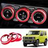 Mellbo JB64W Jimny Sierra JB74W Air Conditioning Dial Cover Accessories Custom Parts Dress Up Easy Apply Red