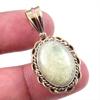 Natural Aquamarine Gemstone 925 Solid Sterling Silver TwoTone Pendant 1.50" h6L68