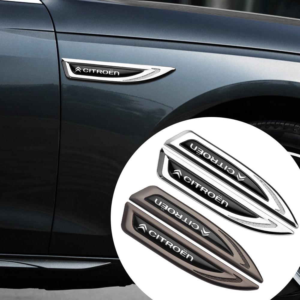 2Pcs Car Styling Body Fender Knife Emblem Metal Badge Stickers For Citroen C4 Picasso Xsara C5 Aircross Cactus C1 C2 C3 C6 C8 aiv256