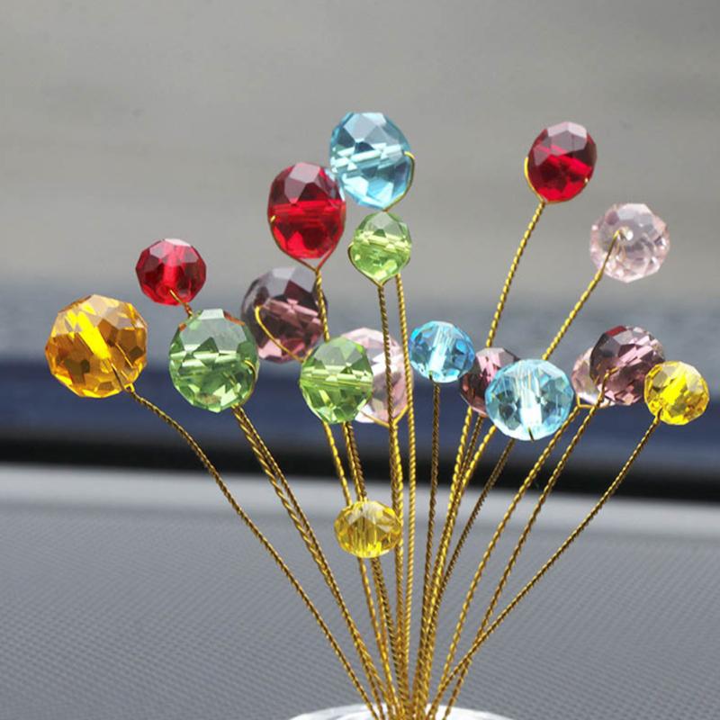 Lucky Fruit Crystal Автомобильный орнамент Красочные бусины Статуэтка Коллекция Домашнее украшение для интерьера
