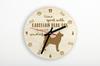 Karelian Bear Dog, Karjalankarhukoira - clock with dog, wooden clock with engraving, personalised clock by Art-Dog