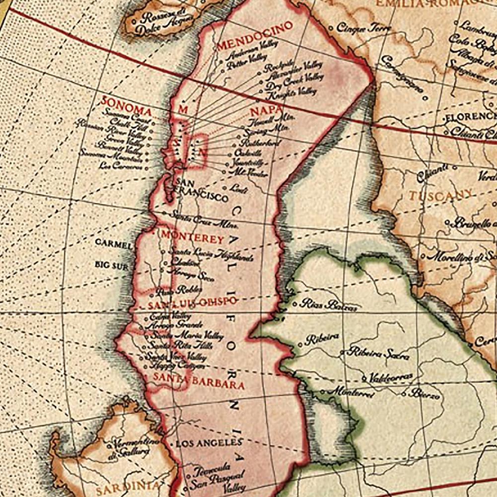 Нетканый/холст Ретро Карта Тема Серии Фон Ткань Настенный Художественный Плакат Декор Без Рамки