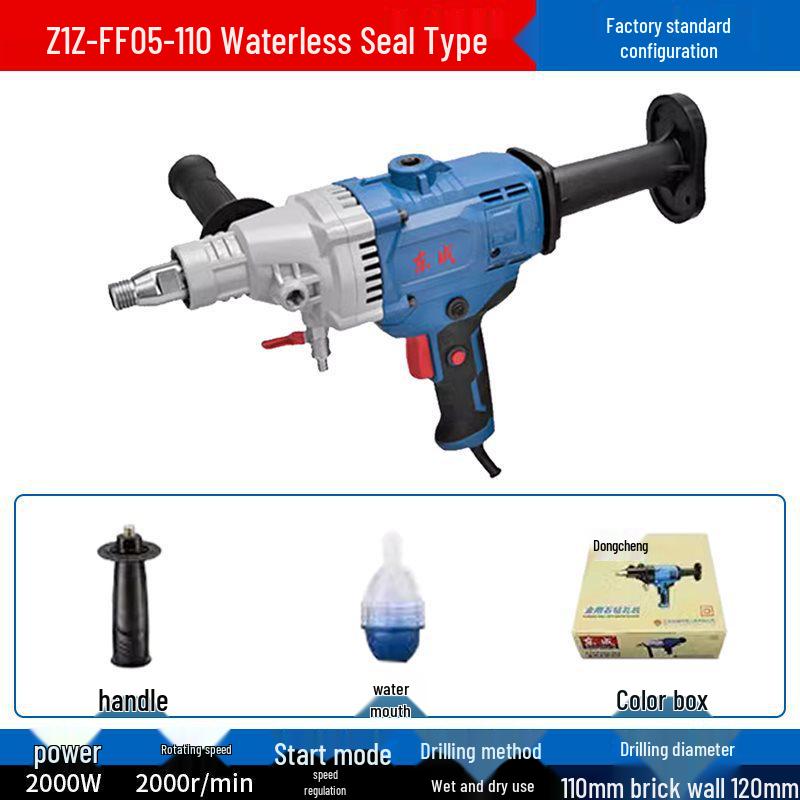 Diamond Core Drill for Concrete AC Vent Openings - Light-Duty Benchtop High-Power Machine