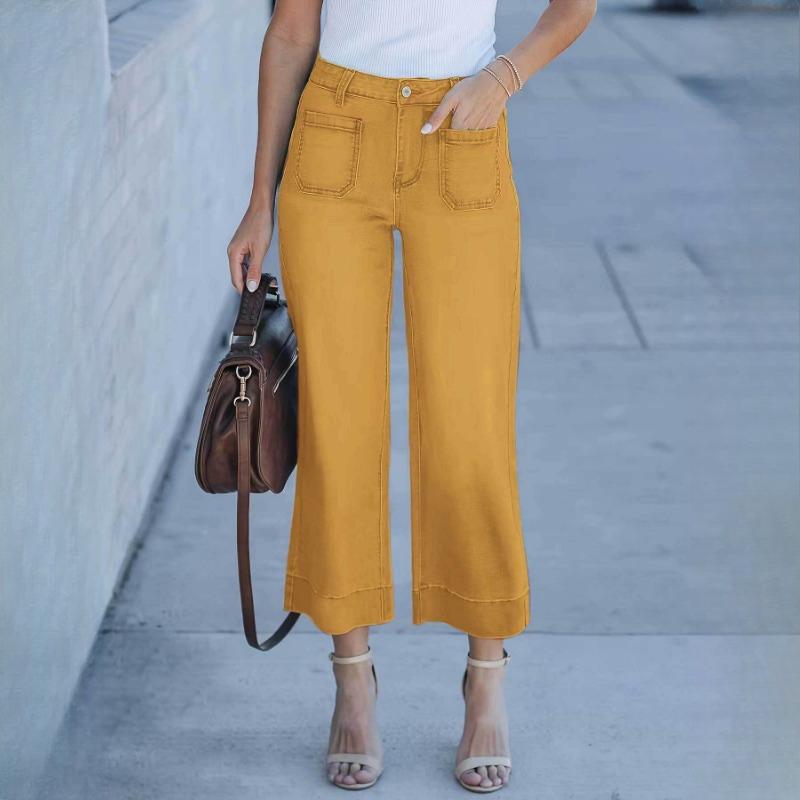 GMXIA Женские свободные и узкие джинсы широкого кроя с прямыми штанинами Nine Points