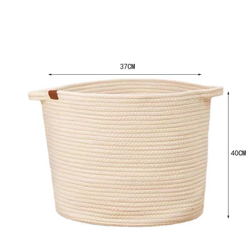 Скандинавская корзина для хранения из хлопковой веревки для спальни: Стирка, Игрушки, Перекусы, Органайзер в японском стиле