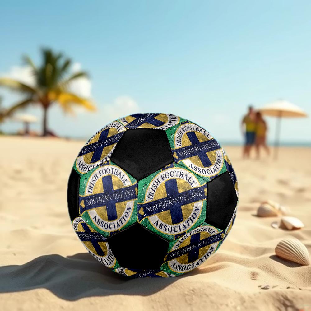 SIZE 5 Northern Ireland National Football Team Soccer Ball Colorful All Ages Machine Stitched PVC Competition Ready Durable High-Bounce