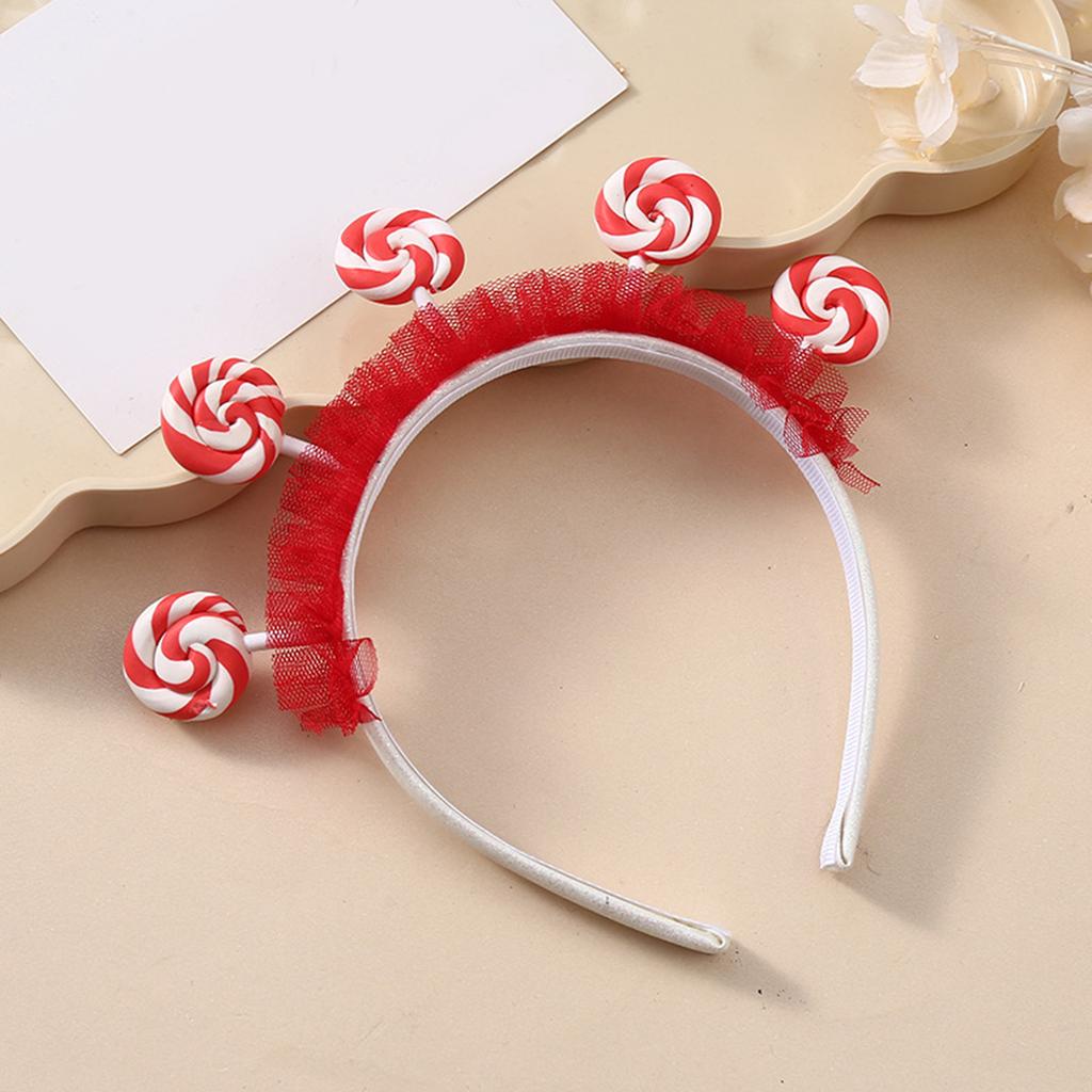 Handmade Lollipop Headband Candy Girls Cosplay Accessories Ruffle Candy Headdress Masquerade Halloween Cosplay Party