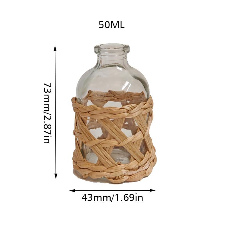 1 шт. Дом Натуральное Плетеное Бохо Декор Бутылка Ротанг Экологичный Трава Макраме Ароматерапия Декоративный 50 мл/100 мл