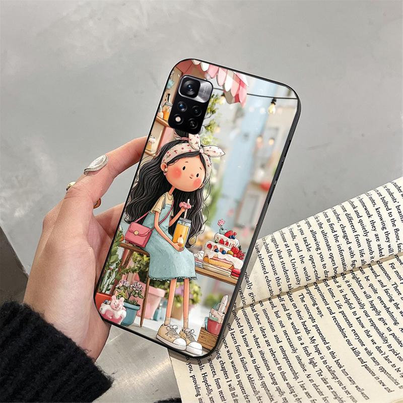 Милая Девушка Чехол для Телефона Funda Для Xiaomi Redmi note 14 Pro 14 13 12 11 10 Pro 14S 12S 11S Redmi 14C 13C 10
