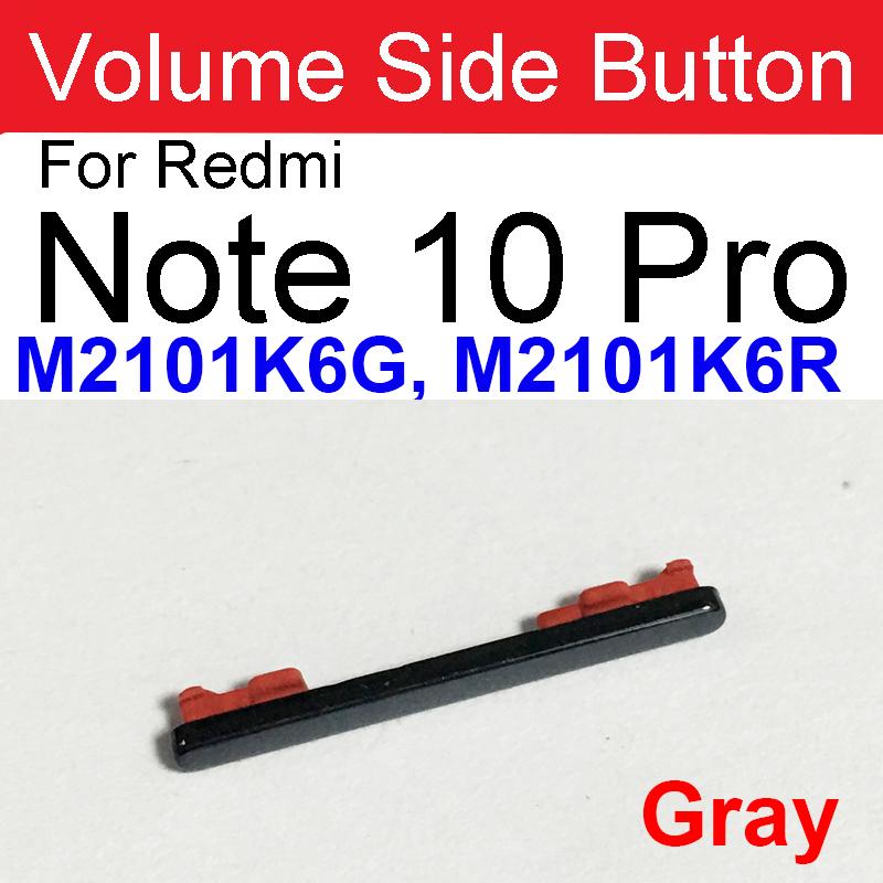 Volume Side Button For Xiaomi Redmi Note 9 5G / Note 9S / Note 9 Pro / Note 10 /Note 10 Pro Volume Button Sidekey Repair Parts