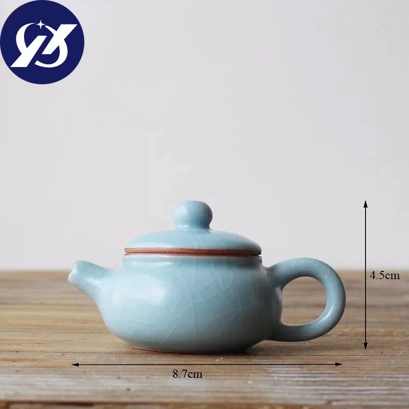 Mini Kiln Porcelain Teapot Ceramic Fingertip Tea Pot Small Tea Pet Teahouse Ornaments Kitchen Kettle