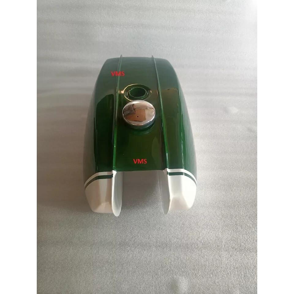 BSA A65 THUNDERBOLT LIGHTNING GREEN & WHITE PAINTED FUEL TANK +CAP 1970'S |Fit