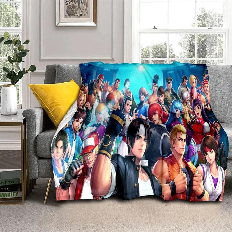 Retro Game King of Fighters Gamer Blanket,Soft Throw Blanket for Home Bedroom Bed Sofa Picnic Travel Office Cover Blanket Kids