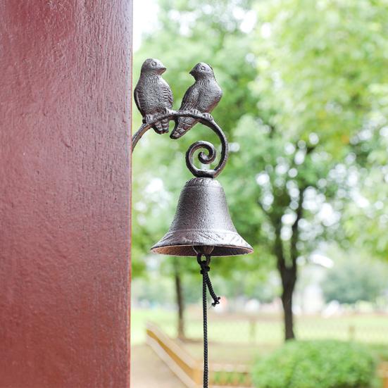 Vintage Dinner Bell Wall Mounted Bell with Birds Indoor Outdoor