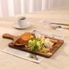 HTB Деревянная разделочная доска с ручкой, Квадратная, Натуральная, Тарелка для обеда, Стильная, Прямоугольный дизайн в скандинавском стиле, Идеально подходит для суши, пиццы, хлеба и фруктов, Wh