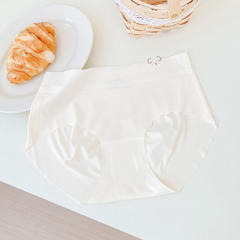 Женские трусы, бесшовное нижнее белье из ледяного шелка, милые, приятные для кожи, удобные трусики с подтяжкой бедер