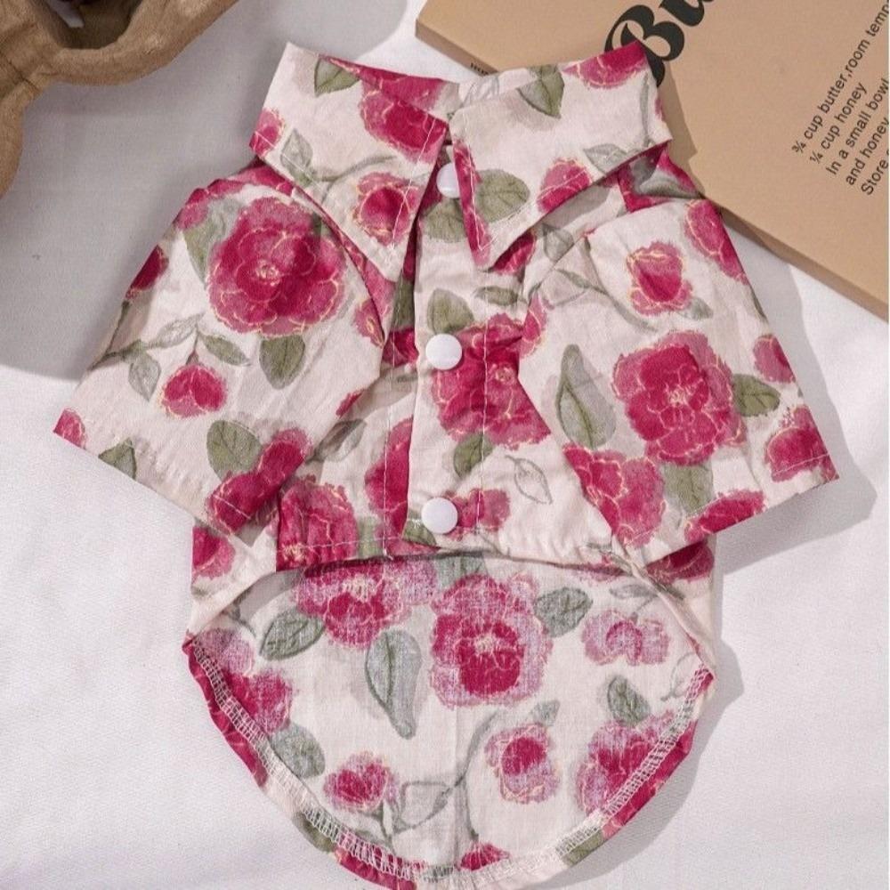 Soft Fabric Cat T-Shirts Breathable Summer Dog Clothes Fashion Dog Shirt Outdoor Activities