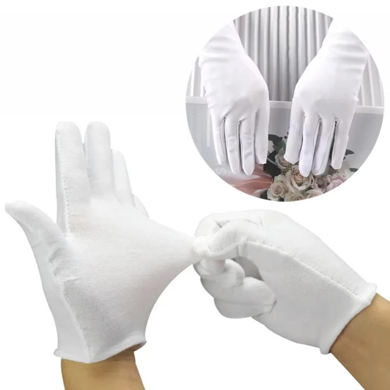 White Work Gloves for Precision Etiquette Inspections and Effective Household Cleaning Tools