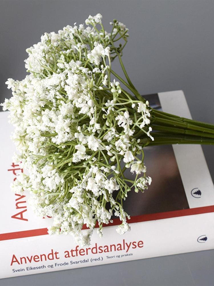 1 Bundles Artificial Baby's Breath Plastic Flower Plants Baby's Breath Artificial Flowers Gypsophila for Home Hotel Decor Wedding Bouquet