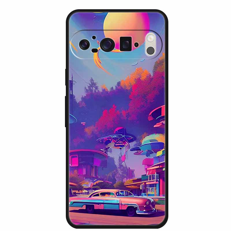 Для Google Pixel 10 Pro XL 5G Чехол Цвет Оригинальный Мягкий Силикон ТПУ Чехол для Телефона Лесной Пихтовый Пейзаж для G45RY Защитный Чехол Новый