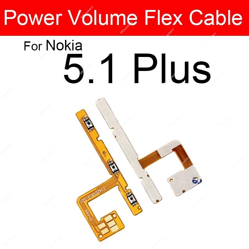 Power Buttons Flex Cable For Nokia 1 2 2.1 3 3.1 3.2 4.2 5 5.1 X2 X3 X5 XL Plus Volume Flex Cable Side Keys Replacement Parts