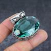 Green Amethyst Ethnic 925 Sterling Silver Jewelry Pendant 1.54" K5g72