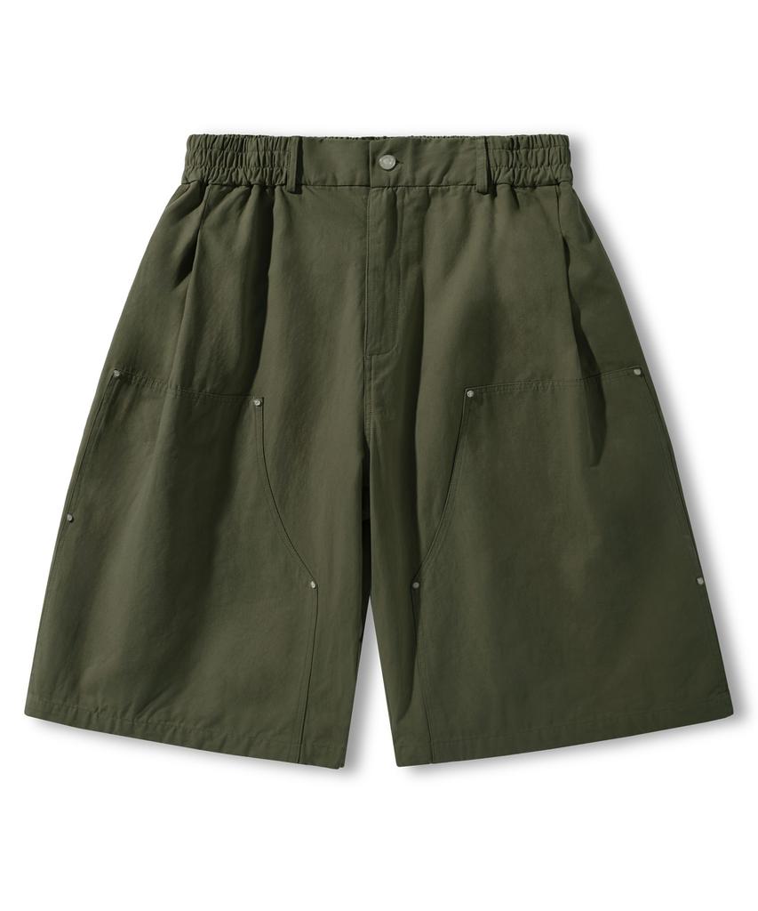 MINIMALPROJECT Wide Carpenter Cotton Bermuda Half Pants Msp303 [Khaki]