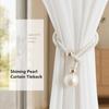 Adjustable Pearl Curtain Tieback High Quality Curtains Tie Rope Pearl Curtain Buckle  Decoration