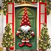 Hot Sale Christmas Door Cover Decoration Santa Claus New Year Xmas Background Decor Outdoor Photo Door Curtain Hanging Blanket