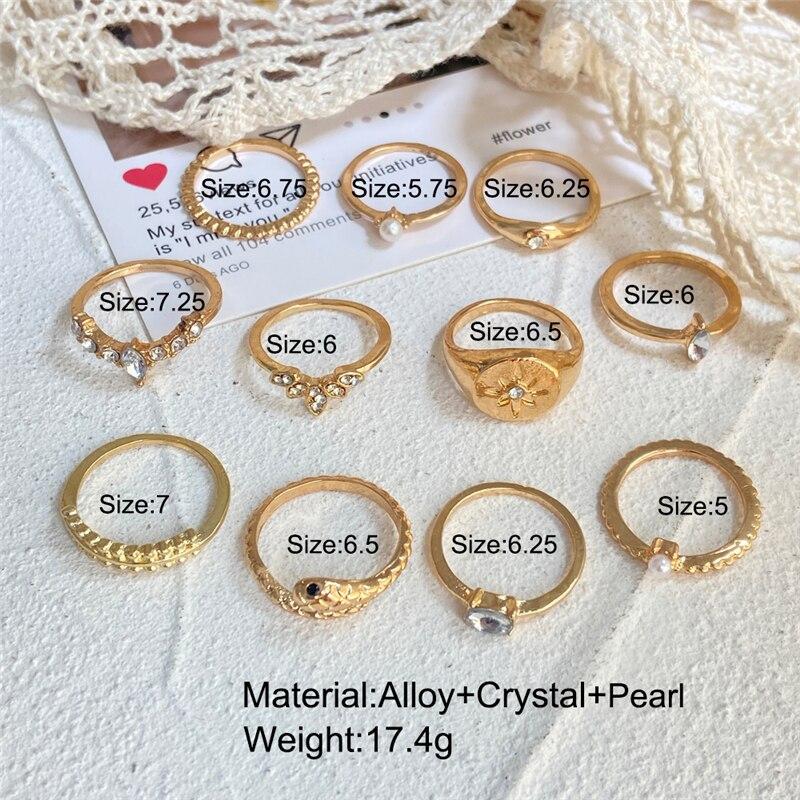 17 км богемный комплект колец со змеиным кристаллом в богемном стиле для женщин, ретро серебряный цвет, кольца с луной и звездой, ювелирные изделия