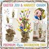 New Easter Decorations 45cm Easter Egg Pumpkin Tree Scene Tabletop Ornament