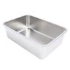 Stainless Steel Open Cat Litter Box Large Rust Resistant Stick Proof Surface Litter Pan with High