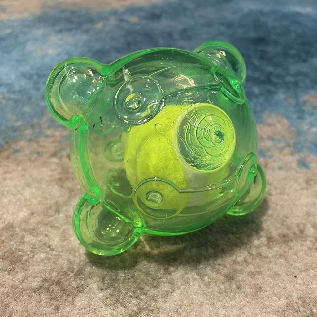 Интерактивный жевательный мяч для собак со скрипучим звуком и высоким отскоком для активного питомца, жевание, прорезывание зубов, игрушка для упражнений