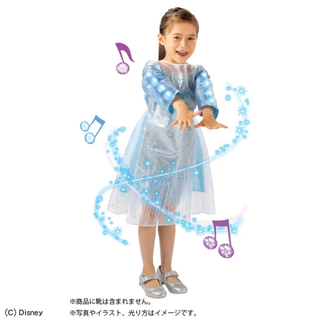 Официальный представитель по продажам Disney Frozen 2 Премиум Стильное Платье Эльзы [Отечественный продукт] Сияние! 100~110см