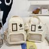 Школьный рюкзак японский ins нишевый дизайн универсальный кампус ученики начальной и средней школы двухсекционный рюкзак двумерный высокой стоимости сумка для боли