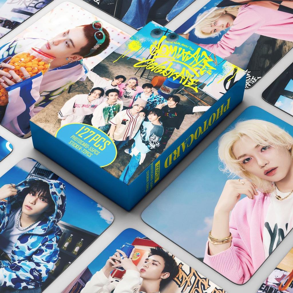 127Pcs Stray Kids Lomo Card Sticker World Tour Dominate: Celebrate Skzoo Collection Card Peripheral Gifts