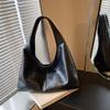 Tote Bag Retro PU Tote Bag Korean Style Underarm Packs Sweet Large Capacity Handbag  Office Worker