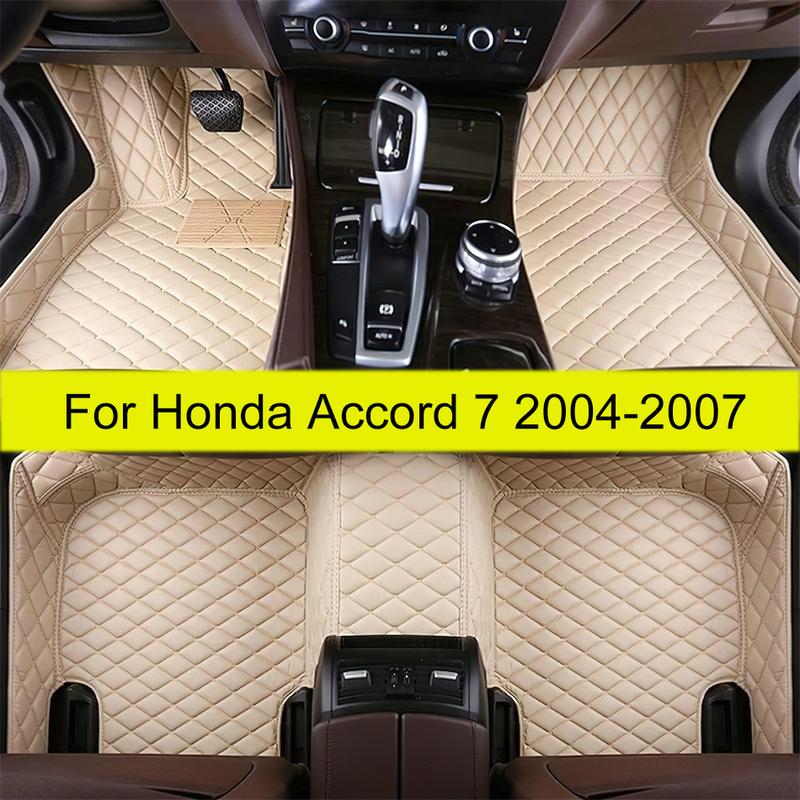 Автомобильные коврики для Honda Accord 7 2004 2005 2006 2007 Коврики ковровые Кожаные Водонепроницаемые Противоскользящие Подкладки под ноги Автоаксессуары