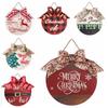 Shop Elk Wooden Christmas Pendant Bow Santa Claus Door Hanging Ornaments Handmade Tree Christmas Door Decoration Porch