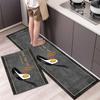 Модный простой кухонный напольный коврик в скандинавском стиле, домашний ковер, длинный полосатый дверной коврик, современный домашний декор 