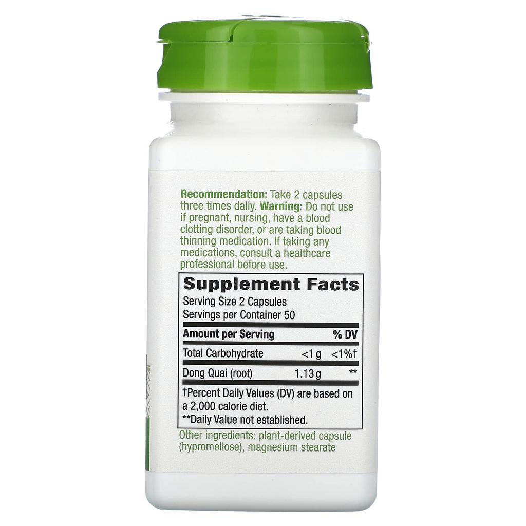 Nature's Way Angelica Root, 1,130Mg, 100 Veggie Caps (565Mg Per Capsule)