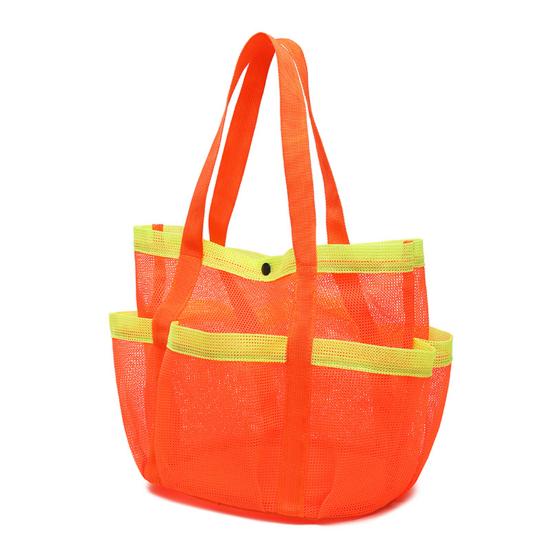 Mesh Beach Bag Mesh Shower Storage Bag Large Capacity Tote Beach Bag Toiletries Towels