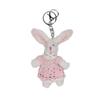 Cute Plush Rabbit Keychain Cartoon Doll Toy Big Ear Rabbit Pendant Keyring for Women Couple Bag Ornament Car Key Chain